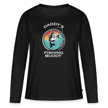 Fischer Fischen Angeln Angel Angler Fische Fisch - Frauen Premium Bio Langarmshirt - Schwarz - Vorne - Julia (174cm)