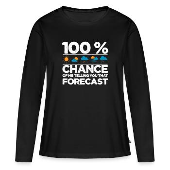 Tornade - T-shirt manches longues Premium bio Femme - noir - Devant - Julia (174cm)
