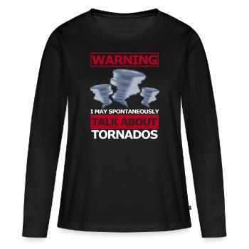 Tornade - T-shirt manches longues Premium bio Femme - noir - Devant - Julia (174cm)