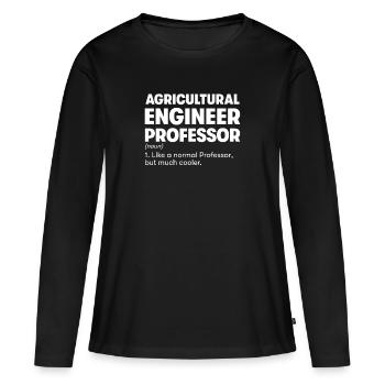 Agraringenieur Professor - Frauen Premium Bio Langarmshirt - Schwarz - Vorne - Julia (174cm)