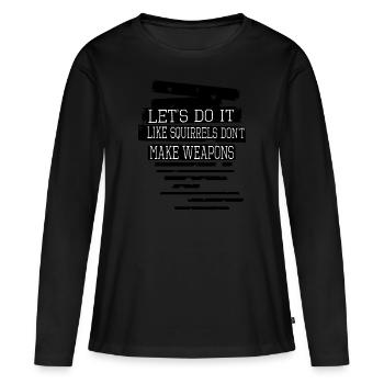 heart present idea happy birthday present - Women's Premium Organic Long Sleeve Shirt - black - Front - Julia (174cm)