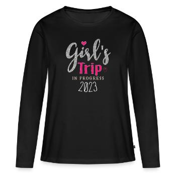 GIRLS TRIP 2023 - T-shirt manches longues Premium bio Femme - noir - Devant - Julia (174cm)