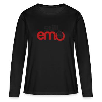 Sill emo | | de vêtements Emo | Emocore Emo Musicemo ki - T-shirt manches longues Premium bio Femme - noir - Devant - Julia (174cm)