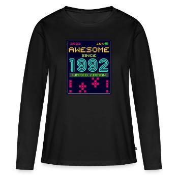 Awesome since 1992 limited edition - Women's Premium Organic Long Sleeve Shirt - black - Front - Julia (174cm)