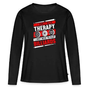 Billard billard billard - T-shirt manches longues Premium bio Femme - noir - Devant - Julia (174cm)
