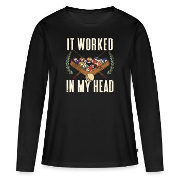 Billard billard billard - T-shirt manches longues Premium bio Femme - noir - Devant - Julia (174cm)