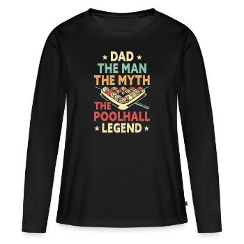 Billard billard billard - T-shirt manches longues Premium bio Femme - noir - Devant - Julia (174cm)