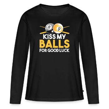 Billard billard billard - T-shirt manches longues Premium bio Femme - noir - Devant - Julia (174cm)