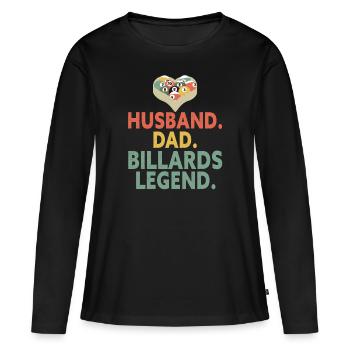 Billard billard billard - T-shirt manches longues Premium bio Femme - noir - Devant - Julia (174cm)