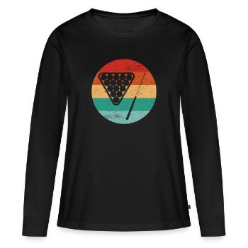 Billard billard billard - T-shirt manches longues Premium bio Femme - noir - Devant - Julia (174cm)