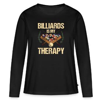 Billard billard billard - T-shirt manches longues Premium bio Femme - noir - Devant - Julia (174cm)