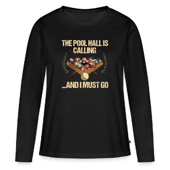 Billard billard billard - T-shirt manches longues Premium bio Femme - noir - Devant - Julia (174cm)