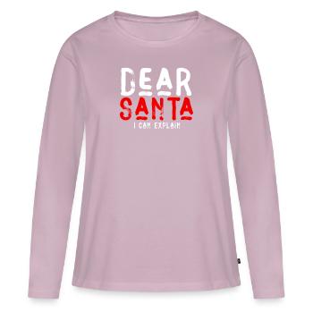 Dear Santa I Can Explain - Frauen Premium Bio Langarmshirt - Altrosa - Vorne - Julia (174cm)