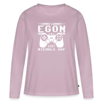 Egon Gaming Konsole PC Gamer Geschenk - Frauen Premium Bio Langarmshirt - Altrosa - Vorne - Julia (174cm)