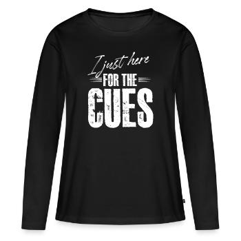 Je suis juste ici pour les indices Conception pour un théâtre - T-shirt manches longues Premium bio Femme - noir - Devant - Julia (174cm)