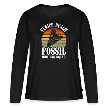 venice beach fossil hunting squad design - Women's Premium Organic Long Sleeve Shirt - black - Front - Julia (174cm)
