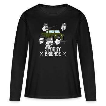 Brigade effrayante, Soldats fantômes - T-shirt manches longues Premium bio Femme - noir - Devant - Julia (174cm)