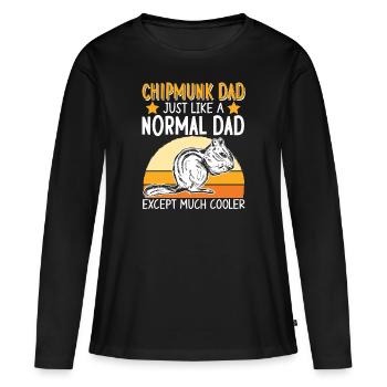 Cadeau de rongeur chipmunk - T-shirt manches longues Premium bio Femme - noir - Devant - Julia (174cm)