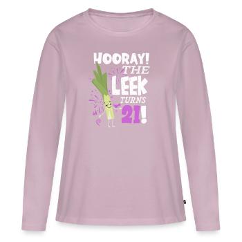 21th Bday Hooray The Leek Turns 21 Years Old - Frauen Premium Bio Langarmshirt - Altrosa - Vorne - Julia (174cm)