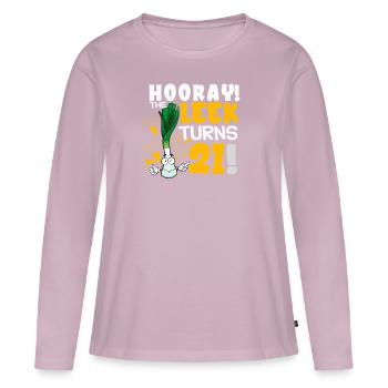 21th Bday Hooray The Leek Turns 21 Years Old - Frauen Premium Bio Langarmshirt - Altrosa - Vorne - Julia (174cm)