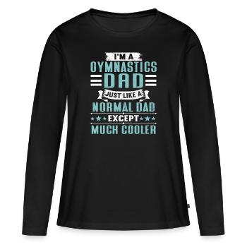 Acrobate Gymnaste Gymnastique Gymnastique Tumbling - T-shirt manches longues Premium bio Femme - noir - Devant - Julia (174cm)