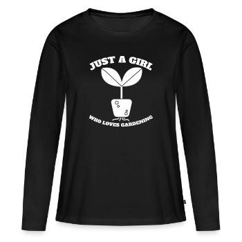 Jardinier Jardin Verger Filles Hobby Gardener - T-shirt manches longues Premium bio Femme - noir - Devant - Julia (174cm)