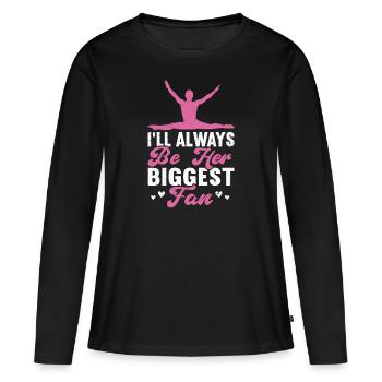 Gymnastique acrobatique Gymnastique Tumbling - T-shirt manches longues Premium bio Femme - noir - Devant - Julia (174cm)