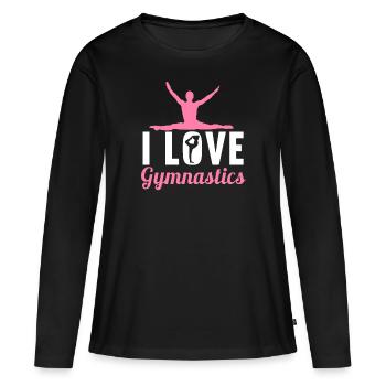 Acrobat Gymnastique Gymnastique Tumbling - T-shirt manches longues Premium bio Femme - noir - Devant - Julia (174cm)