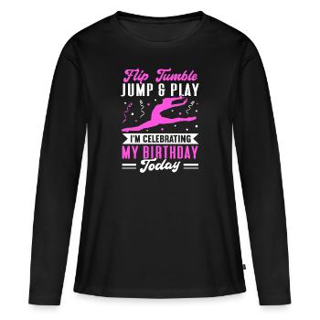Acrobat Gymnastique Gymnastique Tumbling - T-shirt manches longues Premium bio Femme - noir - Devant - Julia (174cm)