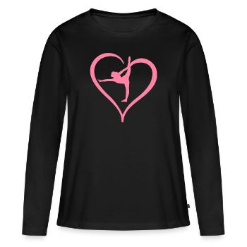 Acrobat Gymnastique Gymnastique Tumbling - T-shirt manches longues Premium bio Femme - noir - Devant - Julia (174cm)