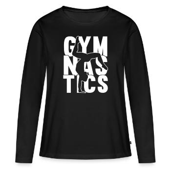 Acrobat Gymnastique Gymnastique Tumbling - T-shirt manches longues Premium bio Femme - noir - Devant - Julia (174cm)