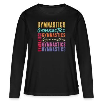 Acrobat Gymnastique Gymnastique Tumbling - T-shirt manches longues Premium bio Femme - noir - Devant - Julia (174cm)