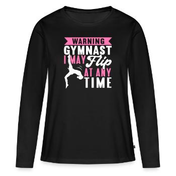 Acrobat Gymnastique Gymnastique Tumbling - T-shirt manches longues Premium bio Femme - noir - Devant - Julia (174cm)