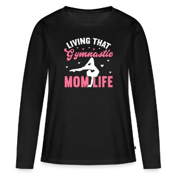 Acrobat Gymnastique Gymnastique Tumbling - T-shirt manches longues Premium bio Femme - noir - Devant - Julia (174cm)
