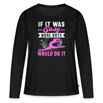 Acrobat Gymnastique Gymnastique Tumbling - T-shirt manches longues Premium bio Femme - noir - Devant - Julia (174cm)
