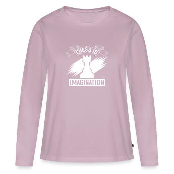 Schach ist Phantasie - Frauen Premium Bio Langarmshirt - Altrosa - Vorne - Julia (174cm)