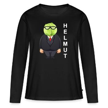 Helmut Kohl - Frauen Premium Bio Langarmshirt - Schwarz - Vorne - Julia (174cm)