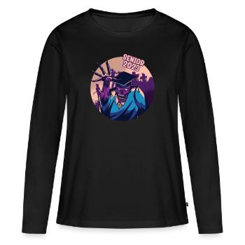 Senior 2023 Dabbing Dab de 2023 Seniors Graduation - T-shirt manches longues Premium bio Femme - noir - Devant - Julia (174cm)