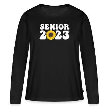 Senior 2023 Dabbing Dab de 2023 Seniors Graduation - T-shirt manches longues Premium bio Femme - noir - Devant - Julia (174cm)