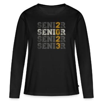 Senior 2023 Dabbing Dab de 2023 Seniors Graduation - T-shirt manches longues Premium bio Femme - noir - Devant - Julia (174cm)