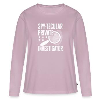Spy Private Detective Investigator Detective Gift - Women's Premium Organic Long Sleeve Shirt - dusky pink - Front - Julia (174cm)