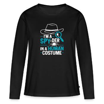 Espion détective privé enquêteur Détective Cadeau - T-shirt manches longues Premium bio Femme - noir - Devant - Julia (174cm)