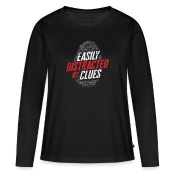Espion détective privé enquêteur Détective Cadeau - T-shirt manches longues Premium bio Femme - noir - Devant - Julia (174cm)