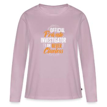 Spy Private Detective Investigator Detective Gift - Women's Premium Organic Long Sleeve Shirt - dusky pink - Front - Julia (174cm)