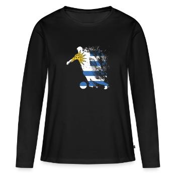 Coupe du monde de l’équipe nationale d’Uruguay - T-shirt manches longues Premium bio Femme - noir - Devant - Julia (174cm)