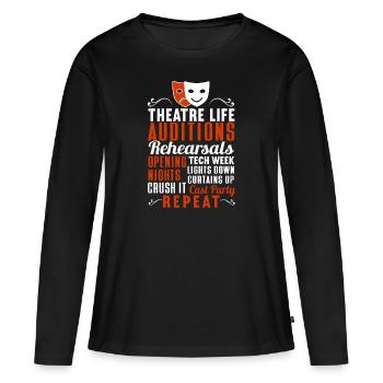 Actrice Drame Broadway Musical Theater - T-shirt manches longues Premium bio Femme - noir - Devant - Julia (174cm)