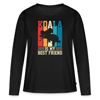 KOALAS BEST FRIEND - T-shirt manches longues Premium bio Femme - noir - Devant - Julia (174cm)