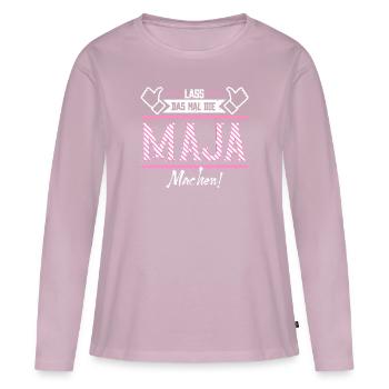 Maja Geschenkidee Geschenk Geburtstag - Frauen Premium Bio Langarmshirt - Altrosa - Vorne - Julia (174cm)