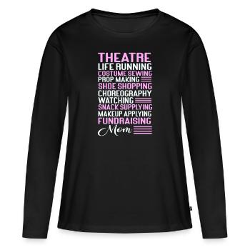 Actrice Drame Broadway Musical Theater - T-shirt manches longues Premium bio Femme - noir - Devant - Julia (174cm)