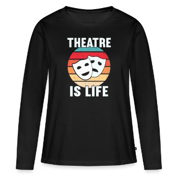 Actrice Drame Broadway Musical Theater - T-shirt manches longues Premium bio Femme - noir - Devant - Julia (174cm)